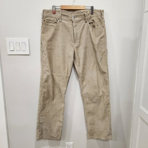 Orvis Corduroy Pants Mens 36x30 Brown 5 Pocket Chino Trousers Slacks Cords - Picture 1 of 12